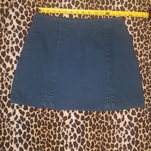 Asos green denim skirt
